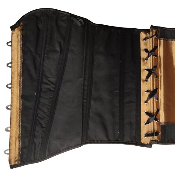 💜 Gold Sparkle Overbust Corset and Thong Set - Picture 4 of 7